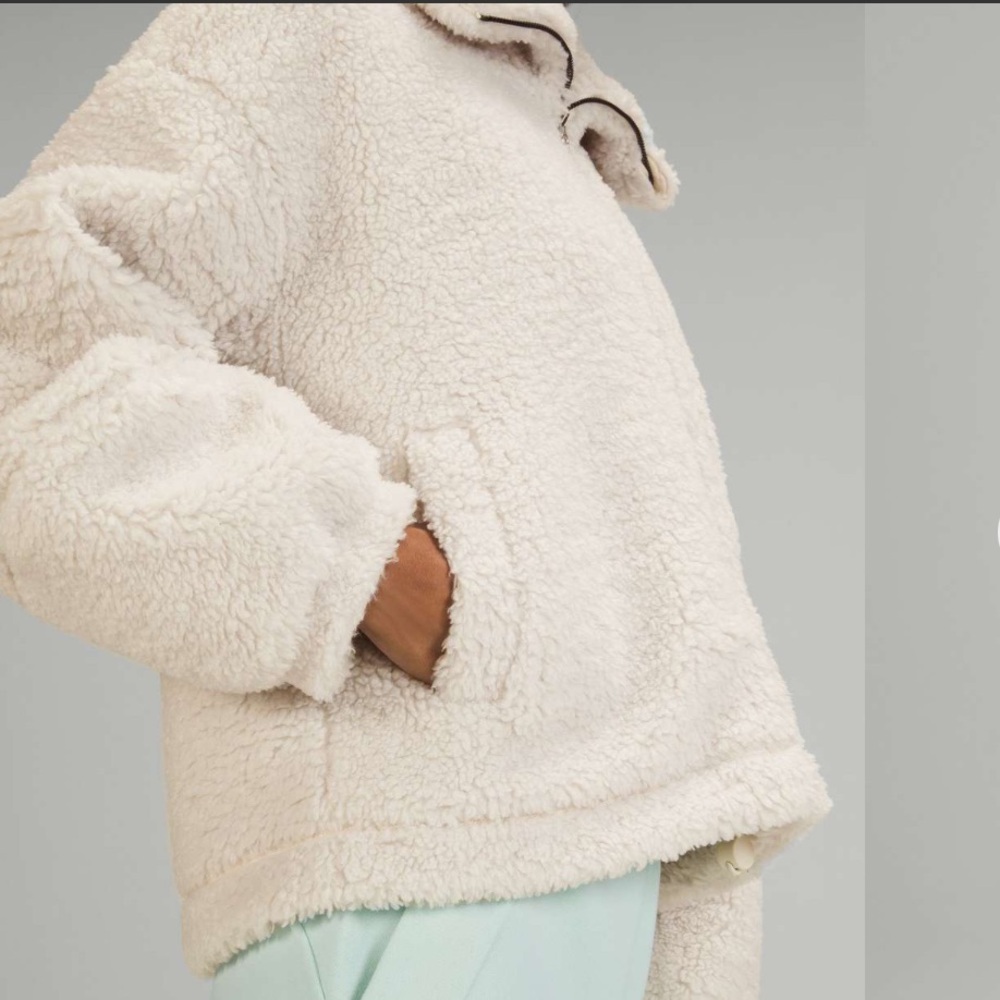 Lululemon Athletica Cream Teddy Jacket size 8 - Picture 2 of 11